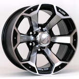 Alu kola Racing Line BK321, 16x8 5x139.7 ET0, černá + leštění