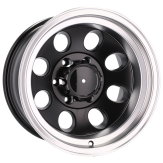 Alu kola Racing Line BY997, 16x8 6x139.7 ET0, Černá matná + leštěný límec