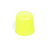 Ventilová čepička plastová žlutá nízká