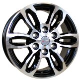 Alu kola Mille Miglia MMKV6, 16x6.5 6x125 ET68, černá + leštění (zátěžová)