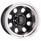 Alu kola Racing Line BY997, 16x8 6x139.7 ET0, Černá matná + leštěný límec