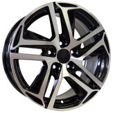 Alu kola Racing Line PG534, 17x7.5 4x108 ET25, černá + leštění