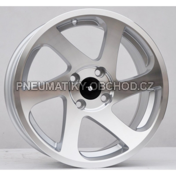 Alu kola Racing Line L1268, 15x7 4x100 ET38, stříbrná + leštění