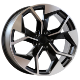 Alu kola AGT 18252, 18x8 5x112 ET35, černá matná + leštění