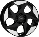 Alu kola ALUTEC SOLAR, 19x8 5x114.3 ET46, černá lesklá + leštění