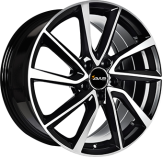 Alu kola AVUS VELGEN AC-518, 17x7 4x108 ET42, černá lesklá + leštění