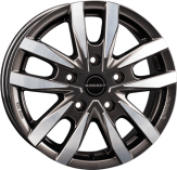 Alu kola BORBET CW5, 16x6.5 5x160 ET60, tmavě šedivá + leštění (zátěžová)