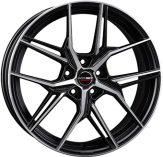 Alu kola BORBET QX, 20x8.5 5x114.3 ET45, černá matná + leštění
