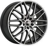 Alu kola CMS C25, 18x7.5 5x114.3 ET47, černá + leštění
