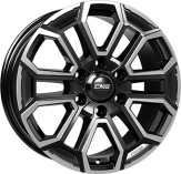 Alu kola CMS C35, 18x8 6x139.7 ET38, černá lesklá + leštění (zátěžová)