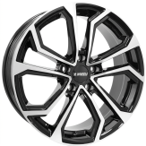 Alu kola IT WHEELS ELLA, 16x6.5 5x108 ET45, černá lesklá + leštění