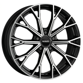 Alu kola MAK ASPHALT, 20x8.5 5x112 ET37, černá lesklá + leštění (zátěžová)