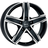 Alu kola MAK KING 5, 17x7.5 5x130 ET33, černá matná + leštění (zátěžová)