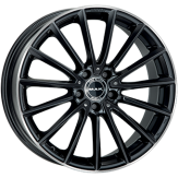 Alu kola MAK KOMET, 19x9 5x112 ET30, černá lesklá + leštěný límec (zátěžová)