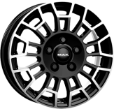 Alu kola MAK NOMAD, 17x7 6x120 ET50, černá lesklá + leštění (zátěžová)