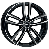 Alu kola MAK OXFORD, 16x7 5x112 ET52, černá lesklá + leštění