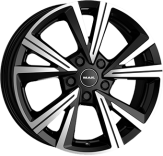 Alu kola MAK QVARZ, 16x6.5 5x114.3 ET40, černá lesklá + leštění