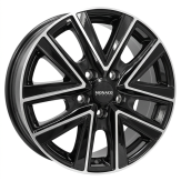 Alu kola MONACO WHEELS VT2, 17x7 5x130 ET68, černá lesklá + leštění (zátěžová)