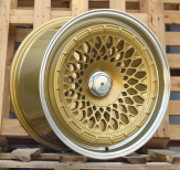 Alu kola Racing Line 1308B, 18x9.5 10x112 ET35, bronzová + leštěný límec