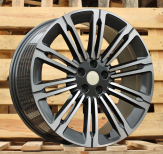 Alu kola Racing Line 3S1066, 22x9.5 5x120 ET45, šedivá + leštění (zátěžová)