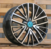 Alu kola Racing Line 7035, 17x7.5 5x112 ET50, černá + leštění