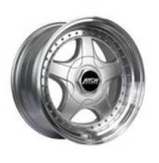 Alu kola Racing Line 7813F, 17x8.5 5x120 ET20, stříbrná + leštěný límec