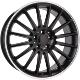 Alu kola Racing Line A1020, 18x8 5x112 ET45, černá matná + leštěný límec