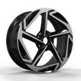 Alu kola Racing Line A5898, 18x7.5 5x114.3 ET51, černá + leštění