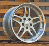 Alu kola Racing Line A5913, 18x9.5 5x120 ET20, stříbrná + leštěný límec (zátěžová)