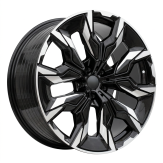 Alu kola Racing Line A5915, 21x10 5x112 ET46, černá + leštění (zátěžová)