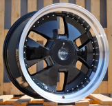 Alu kola Racing Line AT674, 21x11 5x112 ET32, černá + leštěný límec
