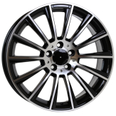Alu kola Racing Line B1048, 20x9.5 5x112 ET45, černá + leštění (zátěžová)