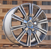 Alu kola Racing Line B1149, 20x8.5 5x150 ET60, šedivá + leštění (zátěžová)