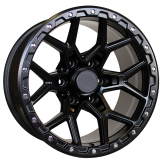 Alu kola Racing Line B1536, 17x9 6x139.7 ET-12, černá matná (zátěžová)