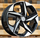 Alu kola Racing Line B1622, 15x6 5x114.3 ET45, černá + leštění