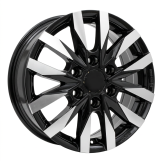 Alu kola Racing Line B3023, 16x6.5 6x120 ET50, černá + leštění (zátěžová)