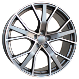 Alu kola Racing Line B5131, 22x10 5x112 ET21, šedivá matná + leštění (zátěžová)