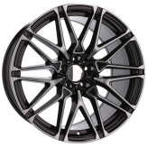 Alu kola Racing Line B5771, 21x10 5x120 ET40, černá + tmavé leštění (zátěžová)