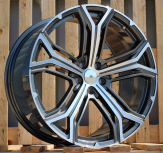 Alu kola Racing Line BFMS3, 21x10.5 5x114.3 ET42, šedivá + leštění (zátěžová)