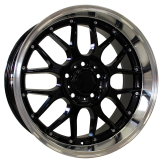Alu kola Racing Line BY773, 18x9 5x120 ET20, černá + leštěný límec
