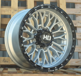 Alu kola Racing Line D1972, 20x9 6x139.7 ET, stříbrná + černá (zátěžová)