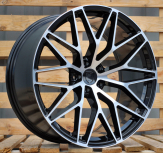 Alu kola Racing Line FB1705, 21x11 5x130 ET58, černá + leštění (zátěžová)