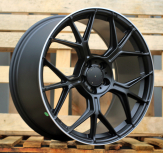 Alu kola Racing Line FBX120, 20x8.5 5x112 ET40, černá + leštěný límec (zátěžová)