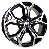 Alu kola Racing Line FE190, 17x7 5x114.3 ET48.5, černá + leštění