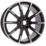 Alu kola Racing Line FE236, 22x9 5x112 ET32, černá + leštění (zátěžová)