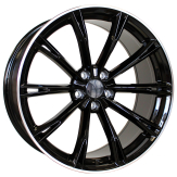 Alu kola Racing Line H5060, 20x9 5x112 ET30, černá + leštěný límec