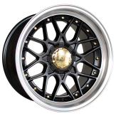 Alu kola Haxer HX025, 18x9 10x120 ET35, černá matná + leštěný límec