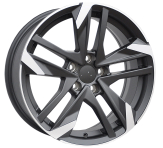 Alu kola Racing Line XE170, 15x6.5 4x108 ET25, černá matná + leštění