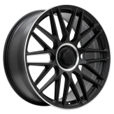 Alu kola Racing Line Y0207, 20x9 5x112 ET45, černá matná + leštěný límec (zátěžová)