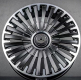Alu kola Racing Line Y0425, 20x8.5 5x112 ET32, černá matná + leštění (zátěžová)